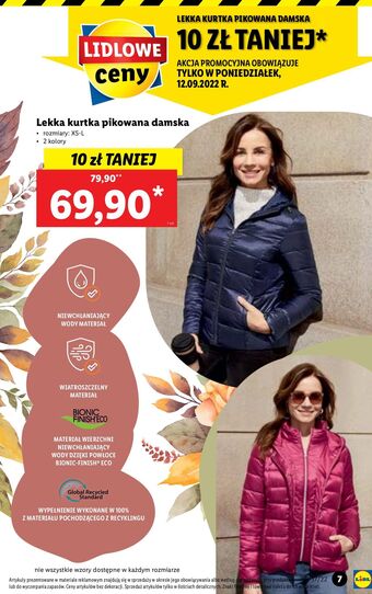 Lidl Kurtka damska pikowana esmara oferta