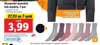 Lidl Skarpetki męskie livergy oferta