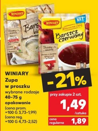 Kaufland Winiary Zupa w proszku 40-75 g oferta