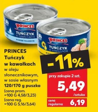 Princes Tuńczyk w kawałkach 120-170 g
