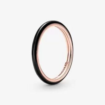 Pandora Czarny emaliowany pierścionek pandora me oferta