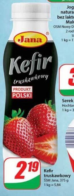 Dino Kefir truskawkowy jana oferta