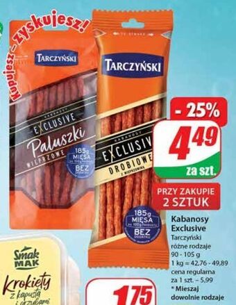 Dino Kabanosy drobiowe tarczyński exclusive oferta