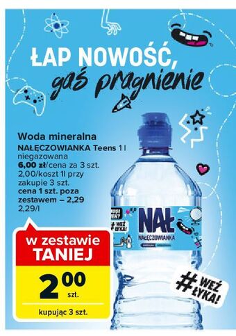 Carrefour Woda niegazowana nałęczowianka oferta
