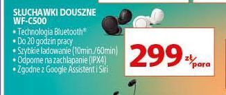Auchan Słuchawki douszne wf-c500 białe sony oferta