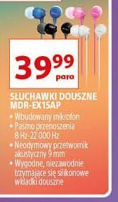 Auchan Słuchawki mdr-ex15ap różowy sony oferta