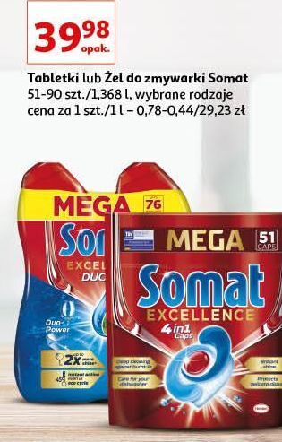 Auchan Tabletki do zmywarki regular somat excellence 4in1 oferta