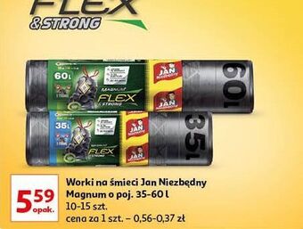 Auchan Worki na śmieci 60 l jan niezbędny oferta