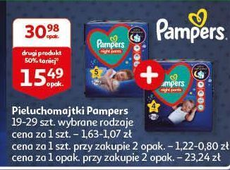 Auchan Pieluszki dla dzieci 4 pampers night pants oferta