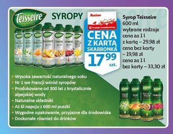 Auchan Syrop brzoskwiniowy teisseire oferta