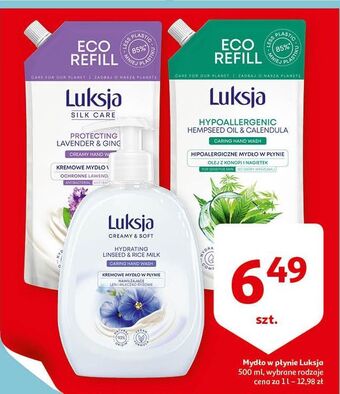 Auchan Mydło w płynie hempseed oil & calendula luksja oferta