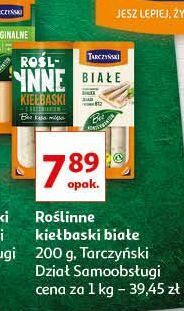 Auchan Kiełbaski białe z boczniakiem tarczyński roślinne oferta
