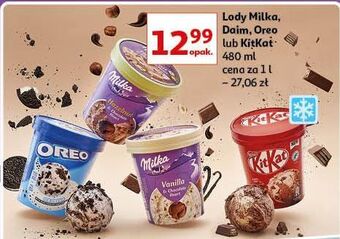 Auchan Lody z kawałkami ciastek oreo ice cream oferta