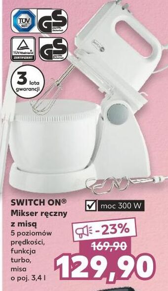 Kaufland Mikser ręczny 300 w switch on oferta