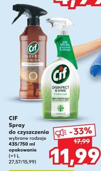 Kaufland Płyn do czyszczenia drewna cif perfect finish oferta