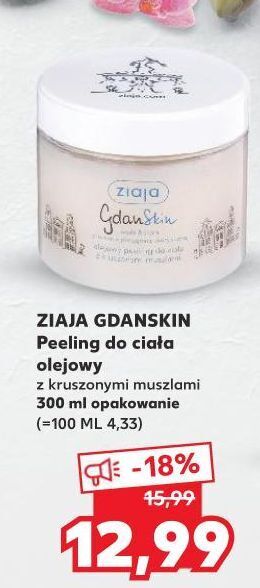 Kaufland Olejowy peeling do ciała z kruszonymi muszlami ziaja gdanskin oferta