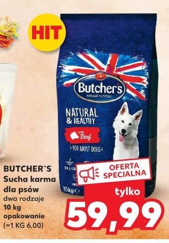 Kaufland Karma dla psa z wołowiną butcher's natural & healthy oferta