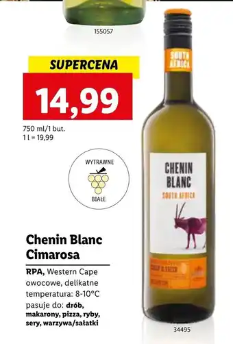 Lidl Chenin Blanc Cimarosa 750 ml oferta