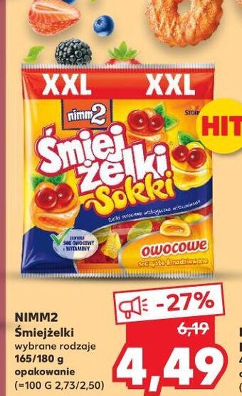 Kaufland Żelki owocowe nimm2 śmiejżelki sokki oferta