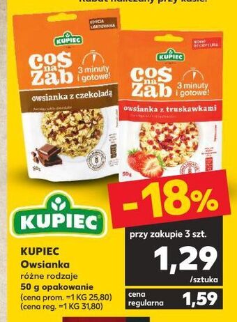Kaufland Owsianka z truskawkami kupiec coś na ząb oferta