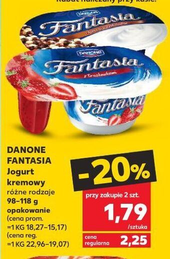 Kaufland Jogurt truskawkowy danone fantasia oferta
