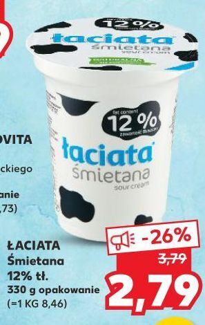 Kaufland Śmietana 12 % łaciata oferta