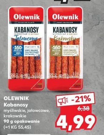 Kaufland Kabanosy jałowcowe olewnik oferta