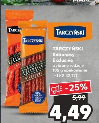Kaufland Kabanosy chilli tarczyński exclusive oferta