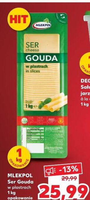 Kaufland Ser gouda - plastry mlekpol oferta