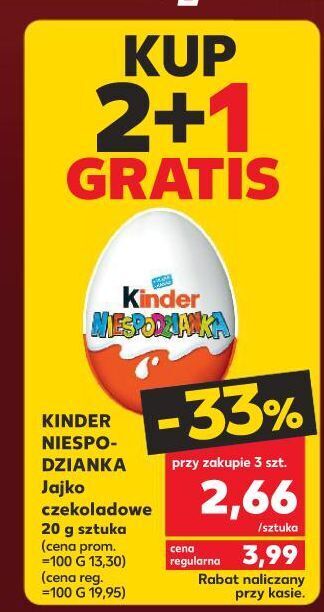Kaufland Jajko niespodzianka kinder niespodzianka oferta