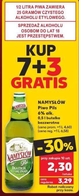 Kaufland Piwo namysłów pils oferta