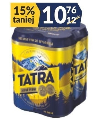 Sużyw Tatra piwo jasne pełne 4 x 500 ml oferta