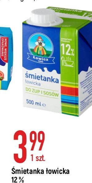 E.Leclerc Śmietanka uht 12 % łowicz 1906 łowicka oferta