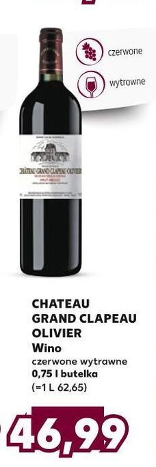 Kaufland Wino chateau grand clapeau olivier haut-medoc oferta