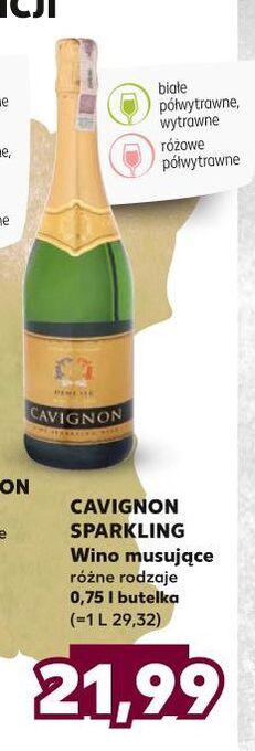 Kaufland Wino cavignon sparkling rose demi sec oferta