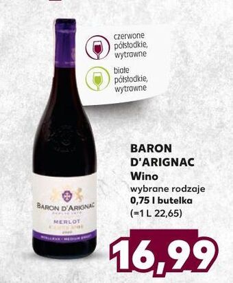 Kaufland Wino baron d'arignac merlot carte d'or oferta