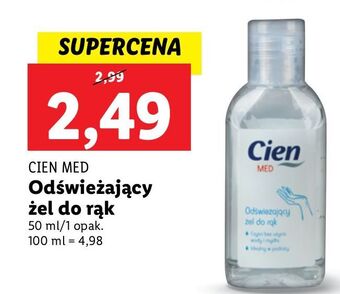 Lidl Żel odświeżający do rąk cien med oferta
