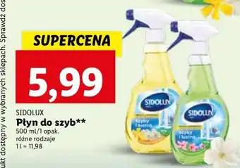 Lidl Płyn do szyb i luster żółty sidolux oferta