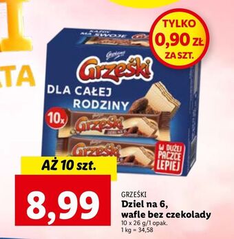 Lidl Wafelek dziel na 6 kakaowy grześki oferta