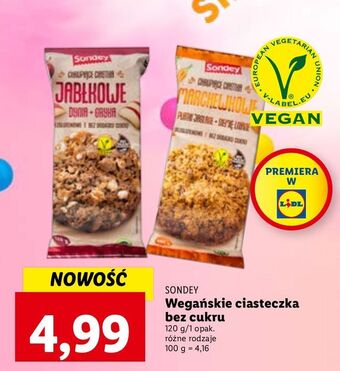 Lidl Ciastka wegańskie jabłkowe sondey oferta