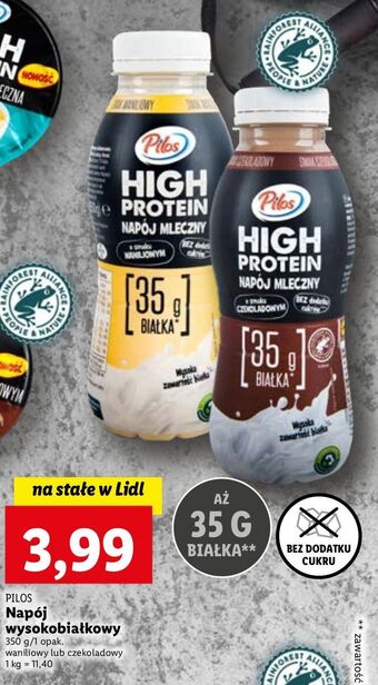 Lidl Napój waniliowy pilos high protein oferta