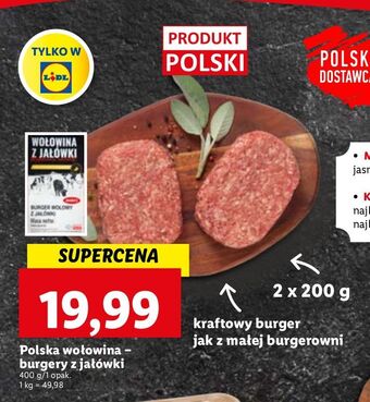 Lidl Burger wołowy z jałówki marks oferta
