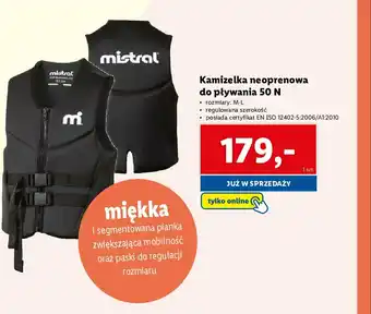 Lidl Kamizelka neoprenowa do pływania 50n m-l 1 SZT oferta