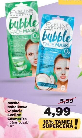 Netto Maseczka odżywcza kokos eveline bubble face mask oferta
