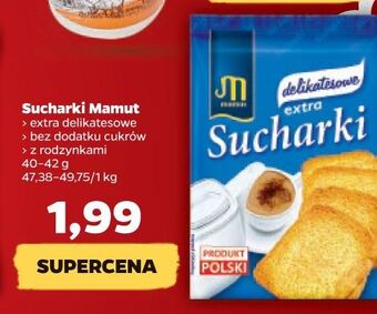 Netto Sucharki bez dodatku cukrów mamut oferta