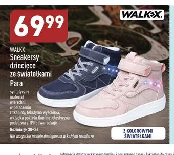 ALDI Sneakersy dziewczęce 30-36 walkx oferta