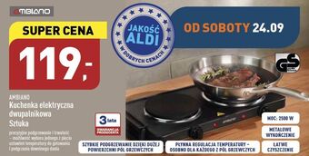ALDI Kuchenka dwupalnikowa ambiano oferta