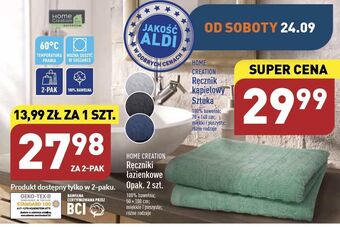 ALDI Ręcznik kąpielowy 70 x 140 cm home creation oferta