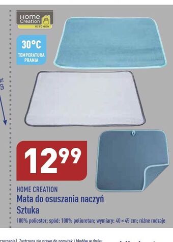 ALDI Mata do osuszania naczyń 40 x 45 cm home creation oferta