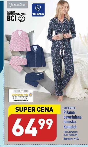 ALDI Piżama damska rozm. m-xl queentex oferta